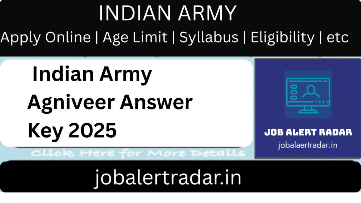 Indian Army Agniveer 2025 Indian Army Agniveer Answer Key 2025 β Download CEE Provisional PDF, Raise Objection at joinindianarmy.nic.in