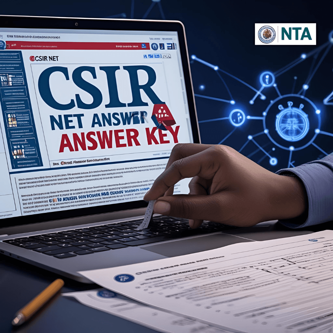 Student checking CSIR UGC NET Answer Key 2025 PDF from csirnet.nta.ac.in