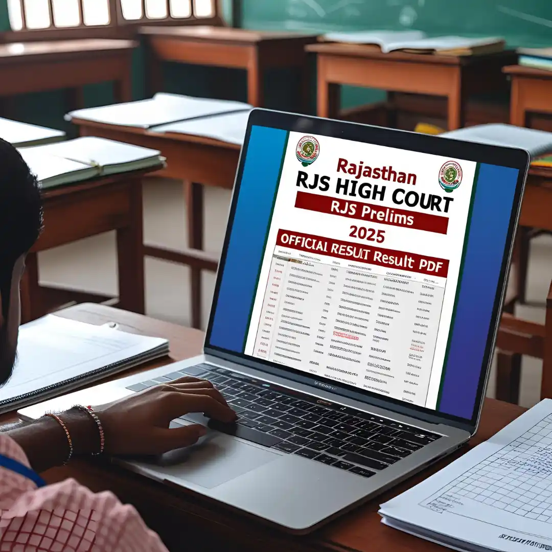 RJS Prelims Result 2025 Candidate checking Rajasthan High Court RJS Prelims Result 2025 on official website hcraj.nic.in.