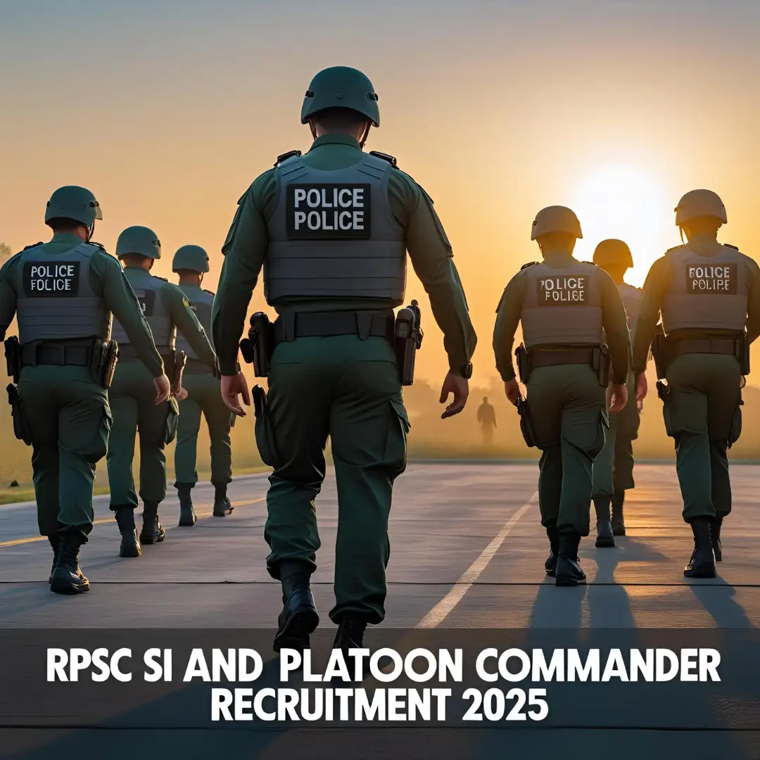 RPSC SI And Platoon Commander Recruitment 2025 RPSC SI and Platoon Commander Recruitment 2025 Notification