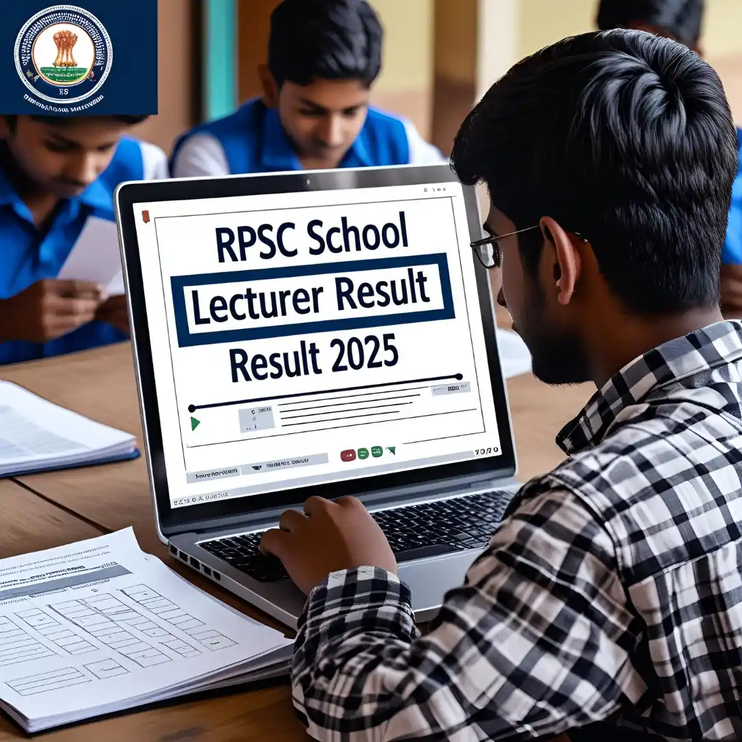 RPSC School Lecturer Result 2025 Candidate checking RPSC School Lecturer PGT Result 2025 online.