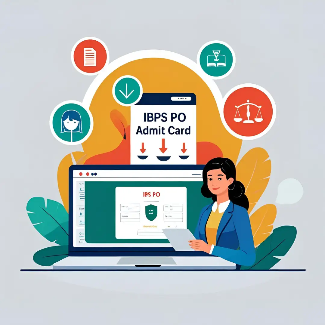 ibps-po-admit-card-2025 Candidate downloading IBPS PO Admit Card 2025 for Prelims Exam on official IBPS website.