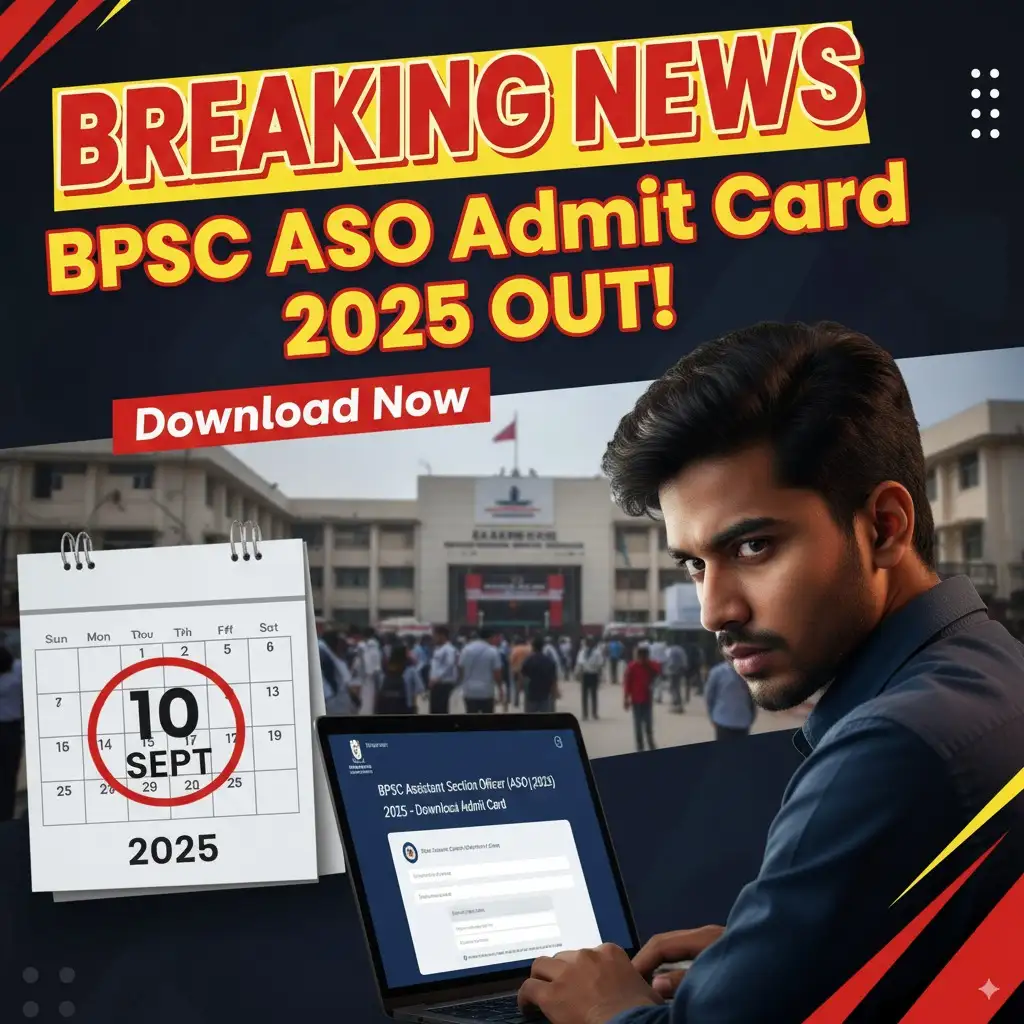 Bihar ASO Admit Card 2025 Bihar ASO Admit Card 2025 Download – BPSC Assistant Section Officer Exam Date 10 September 2025