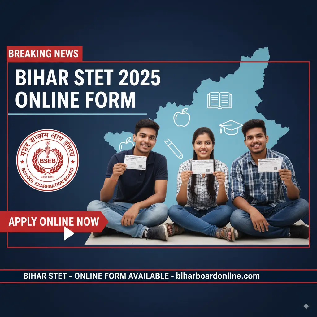 Bihar STET 2025 Online Form Bihar STET 2025 Online Form – Apply Online for Secondary Teacher Eligibility Test, Notification, Exam Dates, and Eligibility