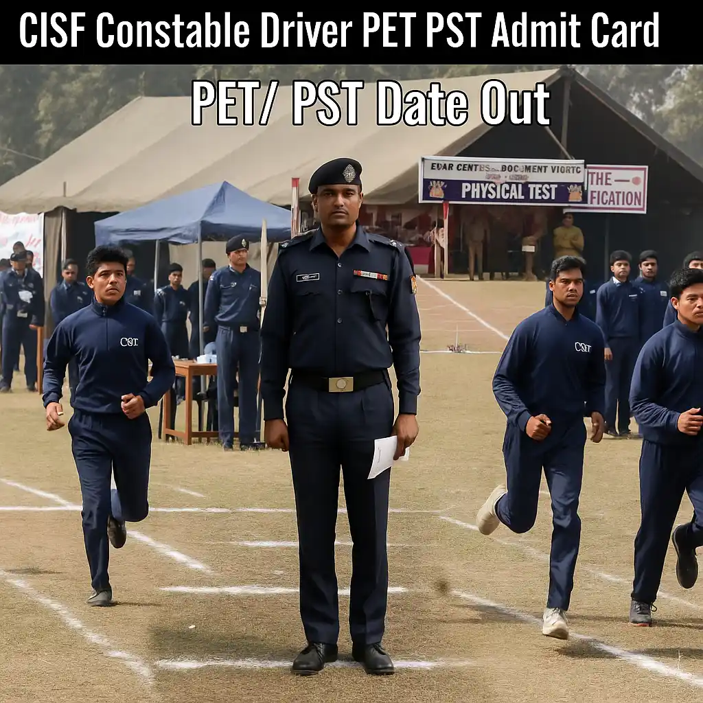 CISF Constable Driver PET PST Admit Card 2025 Download Online