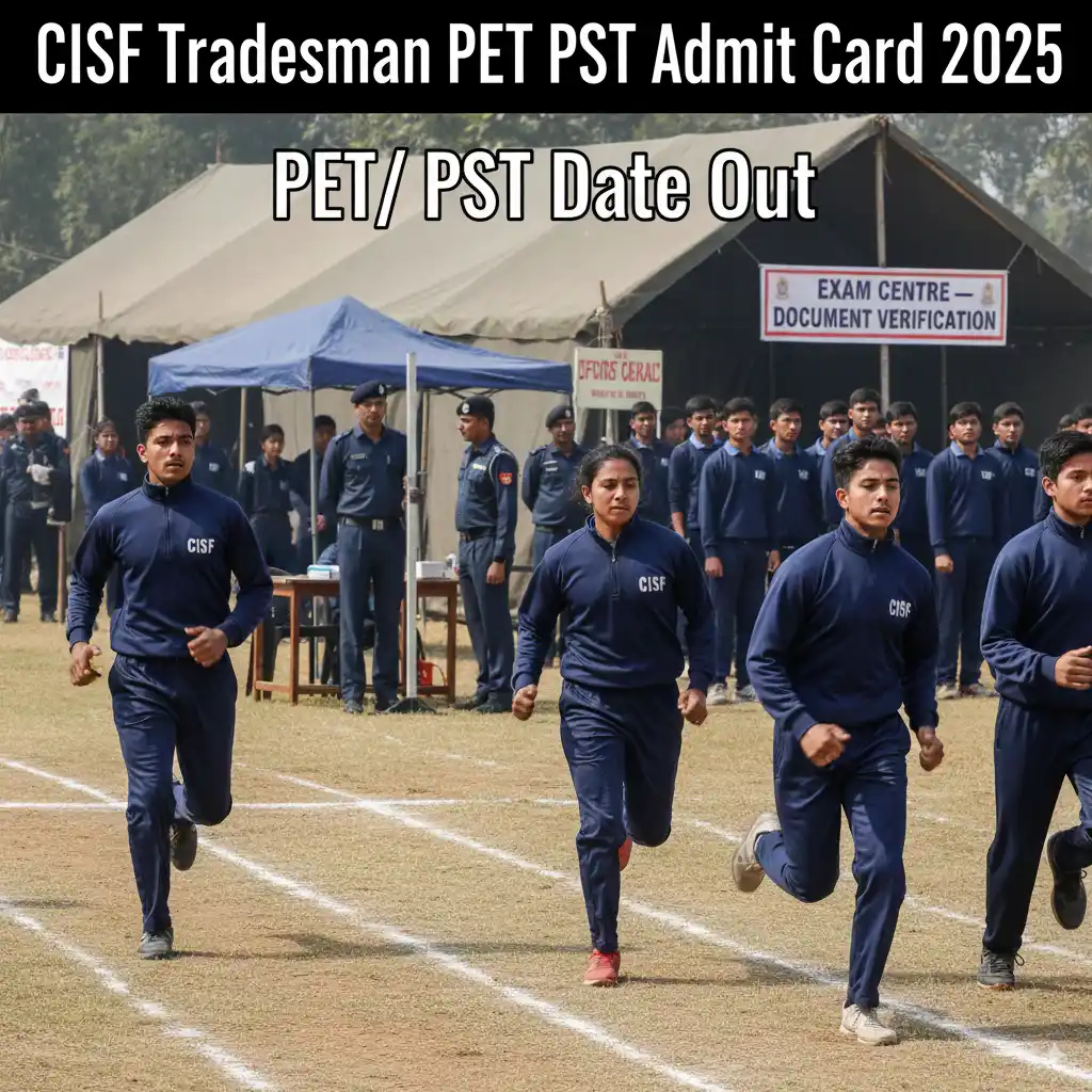 CISF Tradesman PET PST Admit Card 2025 CISF Tradesman PET PST Admit Card – Physical Test exam date and admit card update. 2025